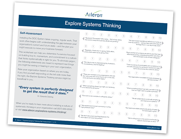 Explore Systems Thinking Assessment | Aileron